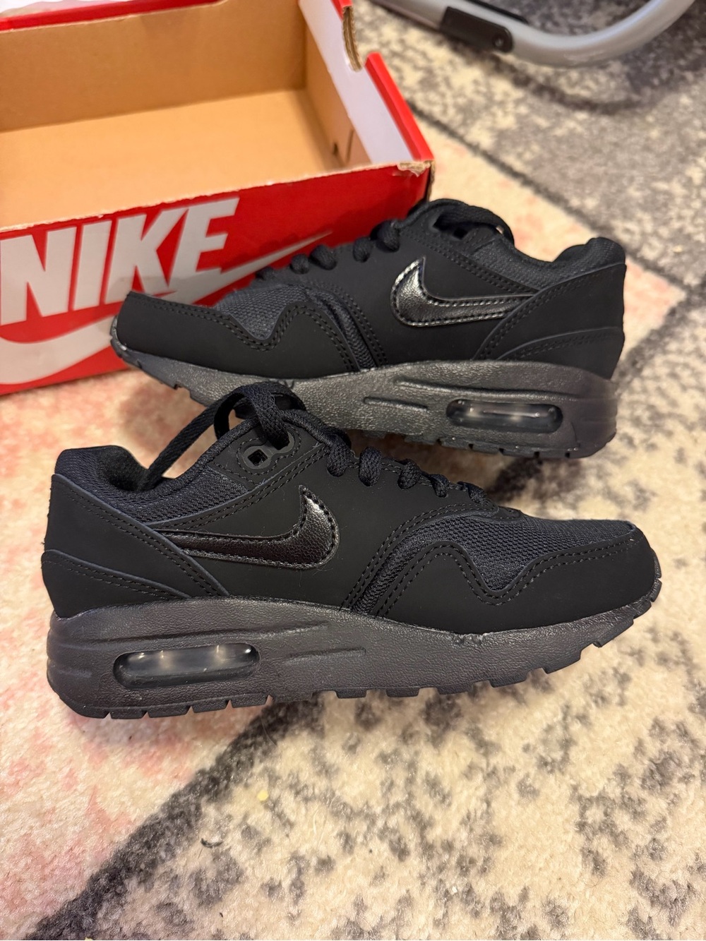 Nike Kids Black/Charcoal Air Max Style Sneakers